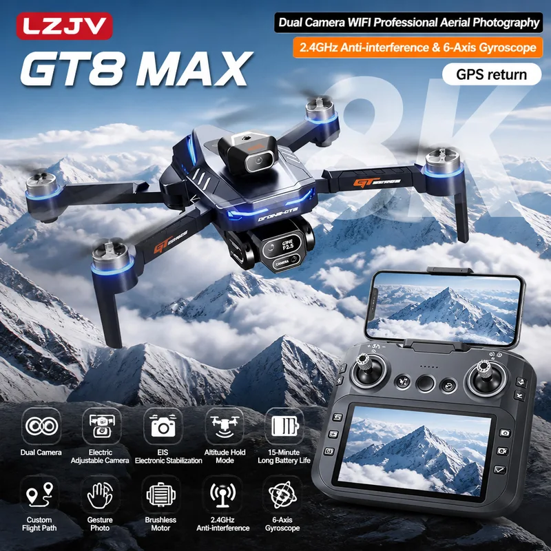 Diy Drone Electronics - Drone Pieghevole GT8 Max con Doppia